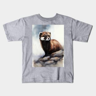 Arctic Sable - Watercolor Paint Kids T-Shirt